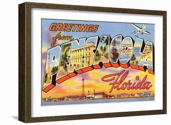 Greetings from Pensacola, Florida-null-Framed Art Print