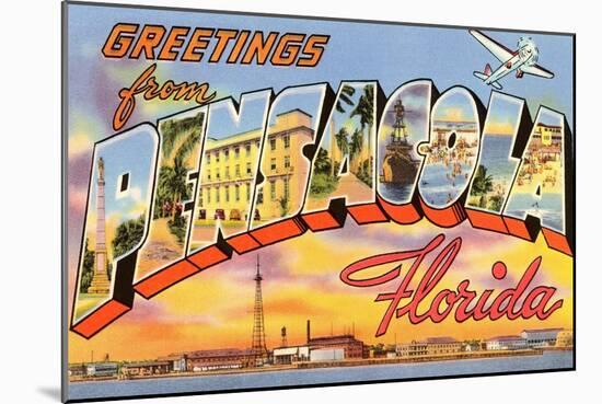 Greetings from Pensacola, Florida-null-Mounted Art Print