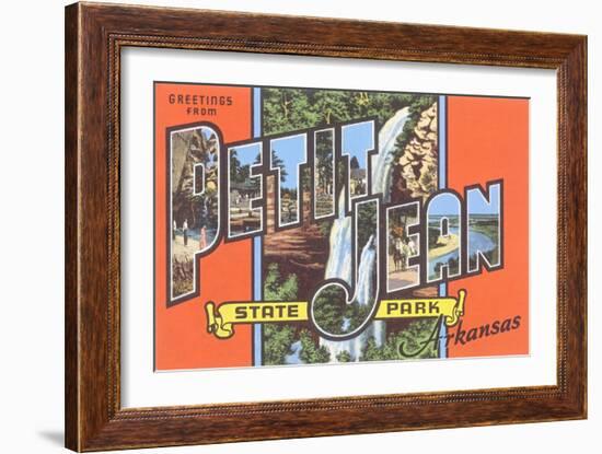 Greetings from Petit Jean State Park, Arkansas-null-Framed Giclee Print