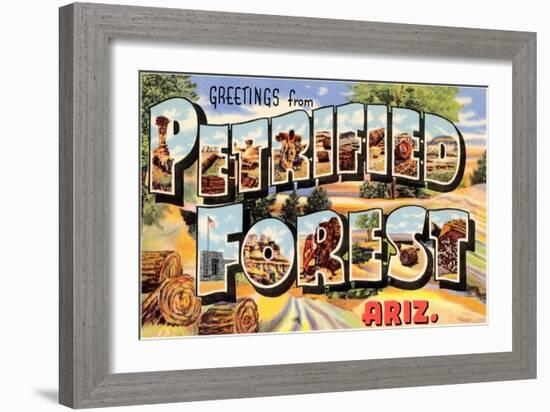 Greetings from Petrified Forest, Arizona-null-Framed Art Print