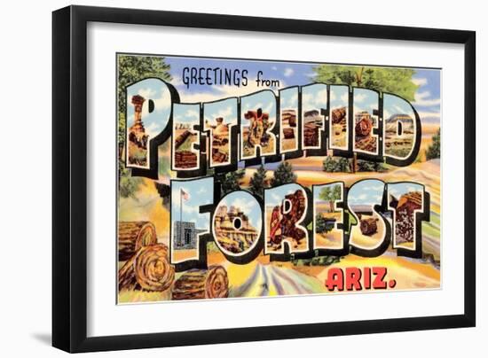 Greetings from Petrified Forest, Arizona-null-Framed Art Print