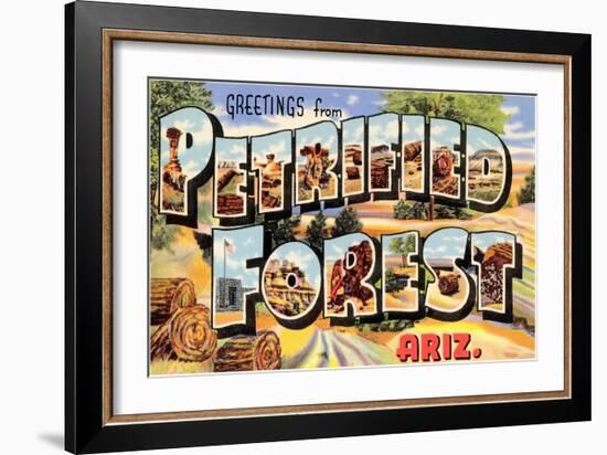 Greetings from Petrified Forest, Arizona-null-Framed Art Print