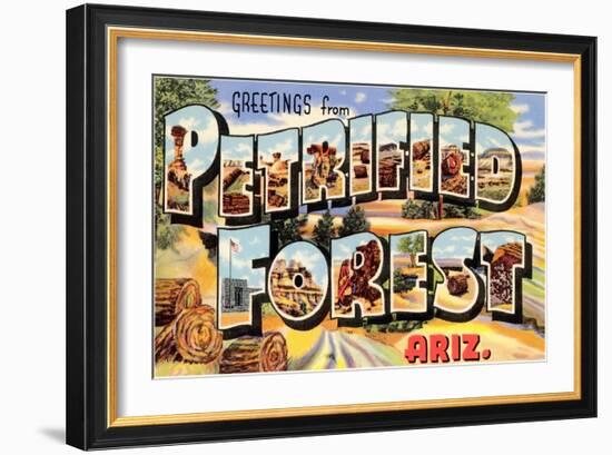 Greetings from Petrified Forest, Arizona-null-Framed Art Print