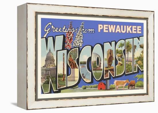 Greetings from Pewaukee-null-Framed Stretched Canvas