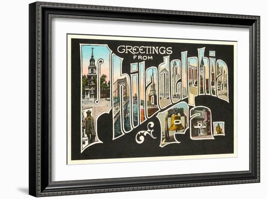 Greetings from Philadelphia, Pennsylvania-null-Framed Art Print