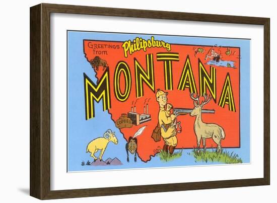 Greetings from Philipsburg, Montana-null-Framed Art Print