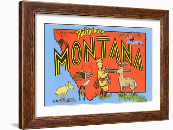 Greetings from Philipsburg, Montana-null-Framed Art Print