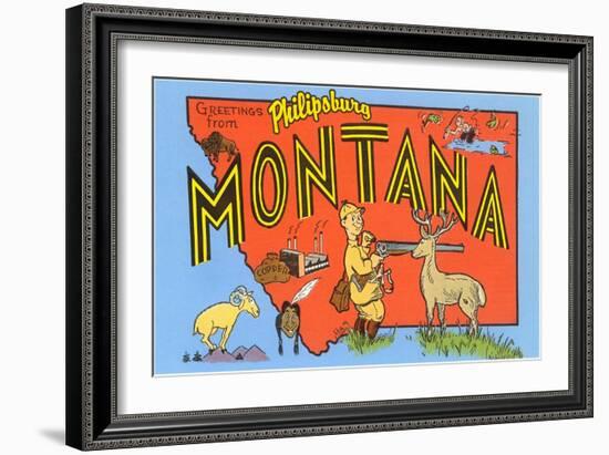 Greetings from Philipsburg, Montana-null-Framed Art Print