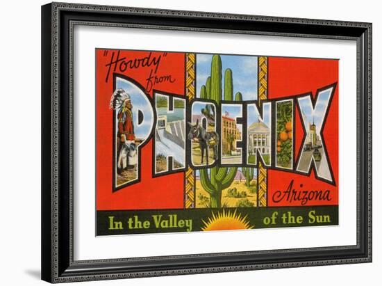 Greetings from Phoenix, Arizona-null-Framed Art Print