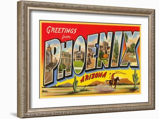 Greetings from Phoenix, Arizona-null-Framed Art Print