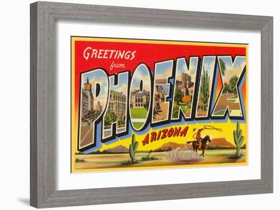 Greetings from Phoenix, Arizona-null-Framed Art Print