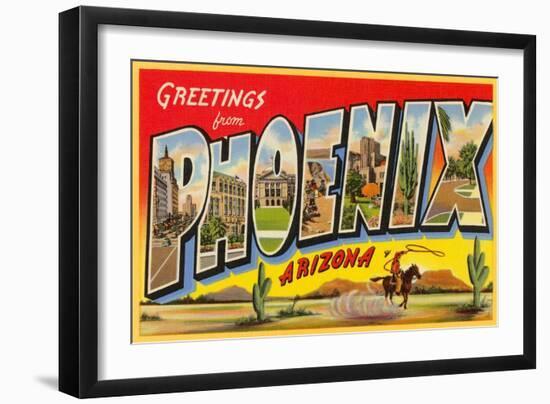 Greetings from Phoenix, Arizona-null-Framed Art Print