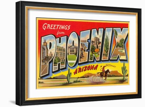 Greetings from Phoenix, Arizona-null-Framed Art Print