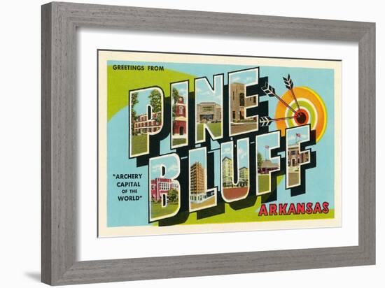 Greetings from Pine Bluff, Arkansas-null-Framed Art Print