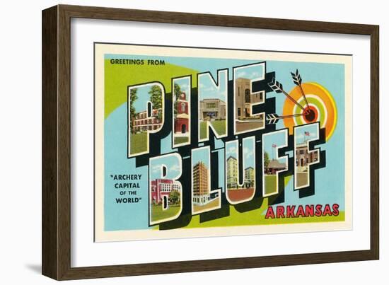 Greetings from Pine Bluff, Arkansas-null-Framed Art Print
