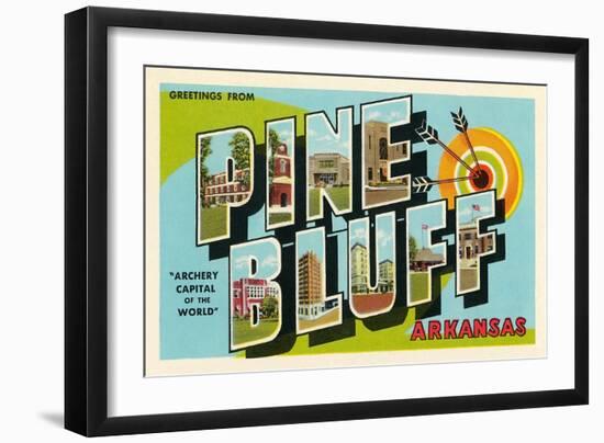 Greetings from Pine Bluff, Arkansas-null-Framed Art Print