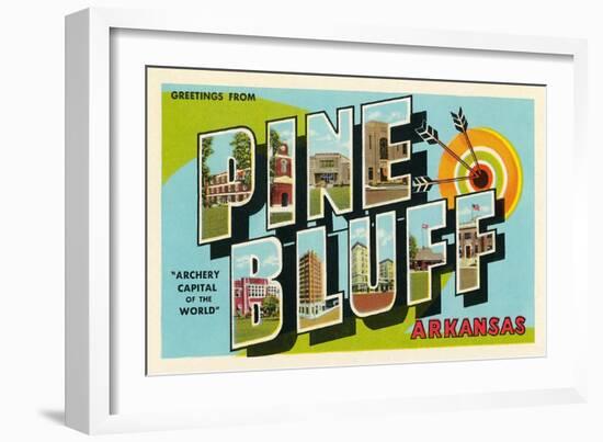 Greetings from Pine Bluff, Arkansas-null-Framed Art Print