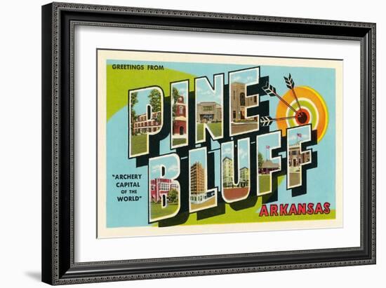 Greetings from Pine Bluff, Arkansas-null-Framed Art Print