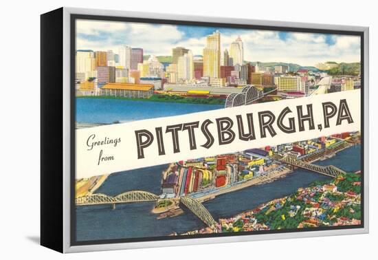 Greetings from Pittsburg, Western Pennsylvania-null-Framed Stretched Canvas