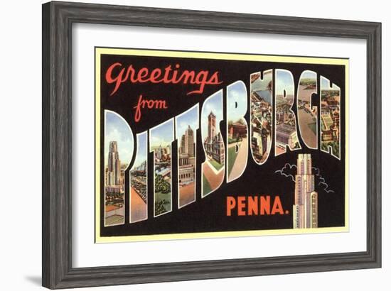 Greetings from Pittsburgh, Pennsylvania-null-Framed Art Print