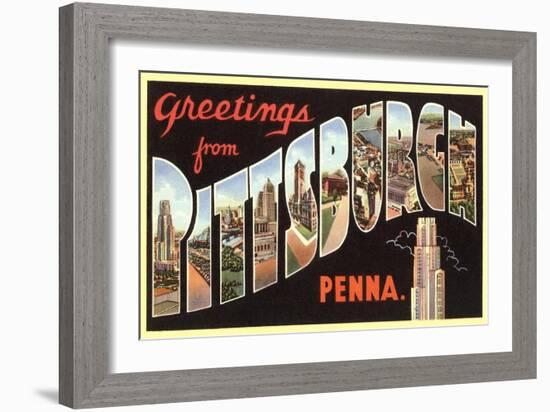 Greetings from Pittsburgh, Pennsylvania-null-Framed Art Print