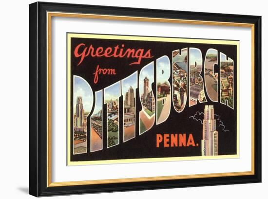 Greetings from Pittsburgh, Pennsylvania-null-Framed Art Print