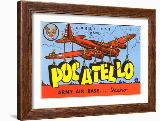 Greetings from Pocatelo, Army Base, Idaho-null-Framed Art Print