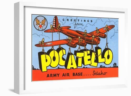 Greetings from Pocatelo, Army Base, Idaho-null-Framed Art Print