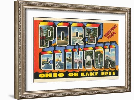 Greetings from Port Clinton, Ohio-null-Framed Art Print