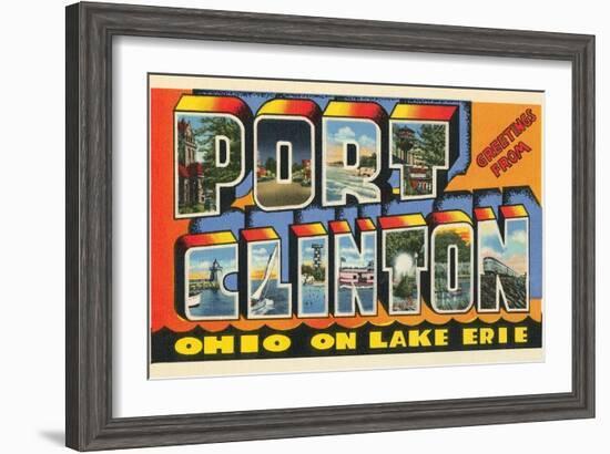 Greetings from Port Clinton, Ohio-null-Framed Art Print