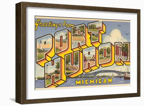 Greetings from Port Huron, Michigan-null-Framed Art Print