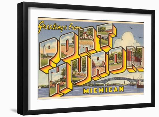 Greetings from Port Huron, Michigan-null-Framed Art Print