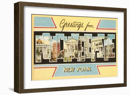 Greetings from Poughkeepsie, New York-null-Framed Art Print