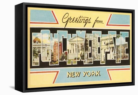 Greetings from Poughkeepsie, New York-null-Framed Stretched Canvas