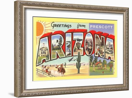 Greetings from Prescott, Arizona-null-Framed Art Print