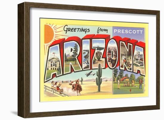 Greetings from Prescott, Arizona-null-Framed Art Print