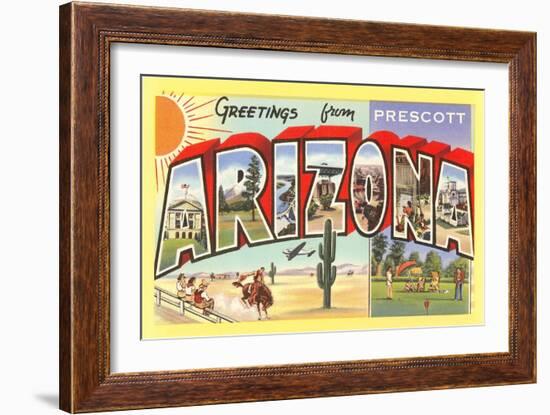 Greetings from Prescott, Arizona-null-Framed Art Print