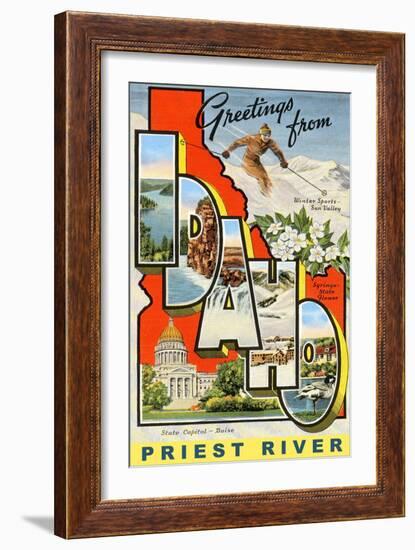 Greetings from Priest River-null-Framed Art Print