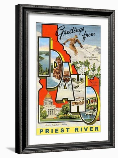 Greetings from Priest River-null-Framed Art Print