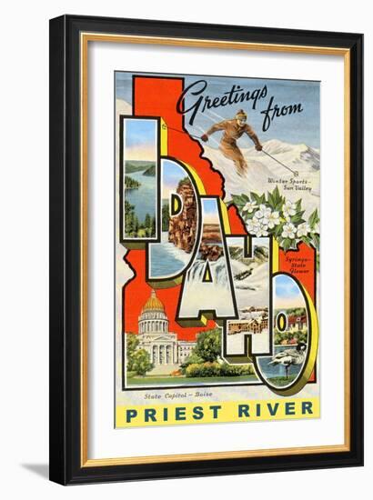 Greetings from Priest River-null-Framed Art Print