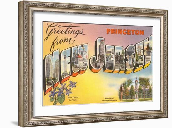 Greetings from Princeton, New Jersey-null-Framed Art Print