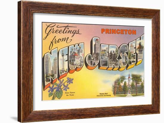 Greetings from Princeton, New Jersey-null-Framed Art Print