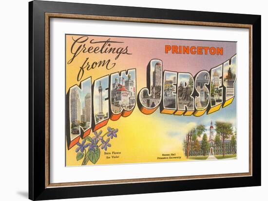 Greetings from Princeton, New Jersey-null-Framed Art Print