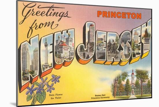 Greetings from Princeton, New Jersey-null-Mounted Art Print