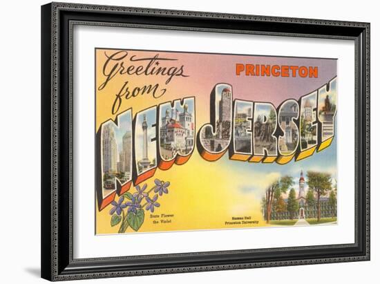 Greetings from Princeton, New Jersey-null-Framed Art Print