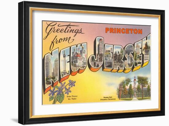 Greetings from Princeton, New Jersey-null-Framed Art Print