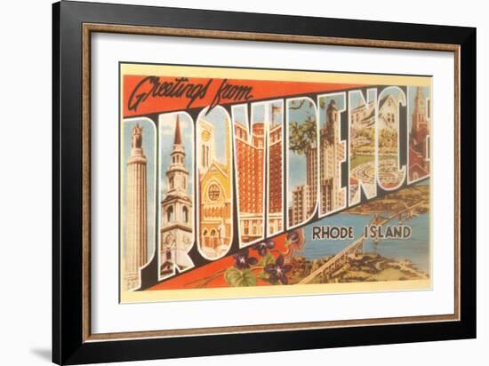 Greetings from Providence, Rhode Island-null-Framed Art Print