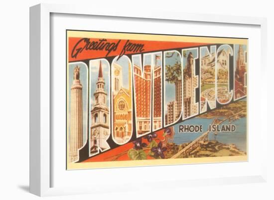 Greetings from Providence, Rhode Island-null-Framed Art Print