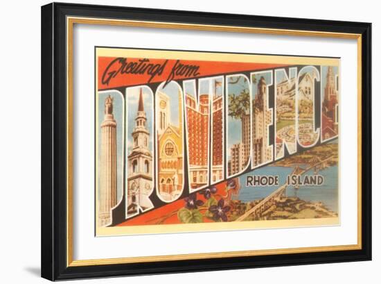 Greetings from Providence, Rhode Island-null-Framed Art Print