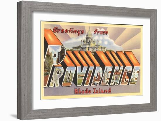 Greetings from Providence, Rhode Island-null-Framed Art Print